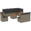 Image de vidaXL - 9-delige - Loungeset - met - kussens - poly - rattan - grijs