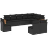Image de vidaXL - 10-delige - Loungeset - met - kussens - poly - rattan - zwart