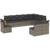 Image de vidaXL - 10-delige - Loungeset - met - kussens - poly - rattan - grijs