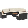 Image de vidaXL - 11-delige - Loungeset - met - kussens - poly - rattan - zwart