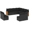 Image de vidaXL - 11-delige - Loungeset - met - kussens - poly - rattan - zwart
