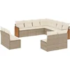 Image de vidaXL - 11-delige - Tuinset - met - kussens - poly - rattan - beige