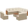 Image de vidaXL - 12-delige - Loungeset - met - kussens - poly - rattan - beige