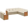 Image de vidaXL - 9-delige - Loungeset - met - kussens - poly - rattan - beige