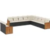 Image de vidaXL - 11-delige - Loungeset - met - kussens - poly - rattan - zwart