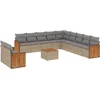 Image de vidaXL - 12-delige - Loungeset - met - kussens - poly - rattan - beige