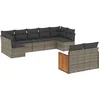 Image de vidaXL - 9-delige - Loungeset - met - kussens - poly - rattan - grijs