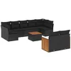 Image de vidaXL - 10-delige - Loungeset - met - kussens - poly - rattan - zwart
