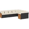 Image de vidaXL - 9-delige - Loungeset - met - kussens - poly - rattan - zwart