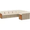 Image de vidaXL - 9-delige - Loungeset - met - kussens - poly - rattan - beige