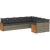 Image de vidaXL - 9-delige - Loungeset - met - kussens - poly - rattan - grijs