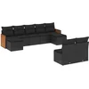 Image de vidaXL - 9-delige - Loungeset - met - kussens - poly - rattan - zwart