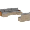 Image de vidaXL - 9-delige - Loungeset - met - kussens - poly - rattan - beige