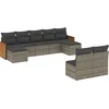 Image de vidaXL - 9-delige - Loungeset - met - kussens - poly - rattan - grijs