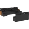 Image de vidaXL - 10-delige - Loungeset - met - kussens - poly - rattan - zwart