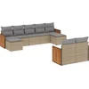 Image de vidaXL - 9-delige - Loungeset - met - kussens - poly - rattan - beige