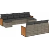 Image de vidaXL - 10-delige - Loungeset - met - kussens - poly - rattan - grijs