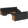 Image de vidaXL - 11-delige - Loungeset - met - kussens - poly - rattan - zwart