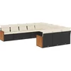 Image de vidaXL - 11-delige - Loungeset - met - kussens - poly - rattan - zwart