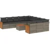 Image de vidaXL - 12-delige - Loungeset - met - kussens - poly - rattan - grijs