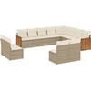 Image de vidaXL - 12-delige - Loungeset - met - kussens - poly - rattan - beige