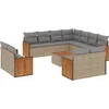 Image de vidaXL - 12-delige - Loungeset - met - kussens - poly - rattan - beige