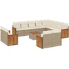 Image de vidaXL - 13-delige - Loungeset - met - kussens - poly - rattan - beige