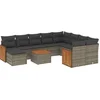 Image de vidaXL - 11-delige - Loungeset - met - kussens - poly - rattan - grijs