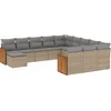 Image de vidaXL - 12-delige - Loungeset - met - kussens - poly - rattan - beige