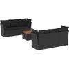 Image de vidaXL - 7-delige - Loungeset - met - kussens - poly - rattan - zwart