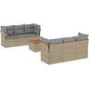 Image de vidaXL - 7-delige - Loungeset - met - kussens - poly - rattan - beige