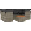 Image de vidaXL - 7-delige - Loungeset - met - kussens - poly - rattan - grijs