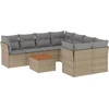 Image de vidaXL - 9-delige - Loungeset - met - kussens - poly - rattan - beige