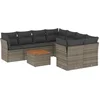 Image de vidaXL - 9-delige - Loungeset - met - kussens - poly - rattan - grijs
