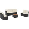 Image de vidaXL - 8-delige - Loungeset - met - kussens - poly - rattan - zwart