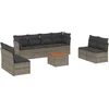 Image de vidaXL - 9-delige - Loungeset - met - kussens - poly - rattan - grijs