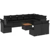 Image de vidaXL - 11-delige - Loungeset - met - kussens - poly - rattan - zwart