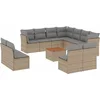 Image de vidaXL - 12-delige - Loungeset - met - kussens - poly - rattan - beige