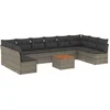 Image de vidaXL - 11-delige - Loungeset - met - kussens - poly - rattan - grijs