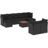 Image de vidaXL - 10-delige - Loungeset - met - kussens - poly - rattan - zwart