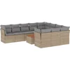 Image de vidaXL - 11-delige - Tuinset - met - kussens - poly - rattan - beige