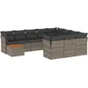 Image de vidaXL - 11-delige - Loungeset - met - kussens - poly - rattan - grijs