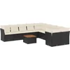 Image de vidaXL - 11-delige - Loungeset - met - kussens - poly - rattan - zwart