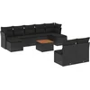 Image de vidaXL - 10-delige - Loungeset - met - kussens - poly - rattan - zwart