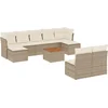 Image de vidaXL - 10-delige - Loungeset - met - kussens - poly - rattan - beige