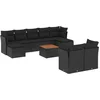 Image de vidaXL - 10-delige - Loungeset - met - kussens - poly - rattan - zwart