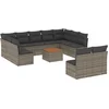 Image de vidaXL - 12-delige - Loungeset - met - kussens - poly - rattan - grijs