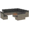 Image de vidaXL - 14-delige - Loungeset - met - kussens - poly - rattan - grijs