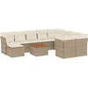 Image de vidaXL - 11-delige - Tuinset - met - kussens - poly - rattan - beige