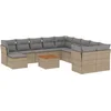 Image de vidaXL - 12-delige - Loungeset - met - kussens - poly - rattan - beige